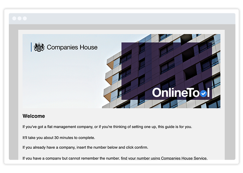 a screenshot of a companies house course