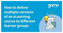 How to deliver multiple versions of an eLearning course to different learner groups Read more