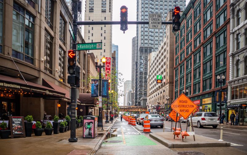 Image of a street in the United States