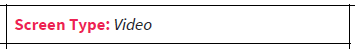 Example of screen type filled in on Gomo Storyboard template