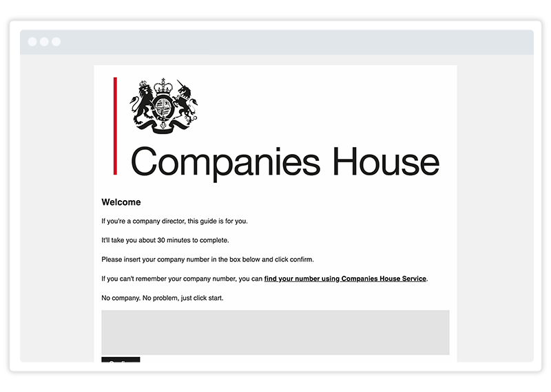 a screenshot of a companies house course