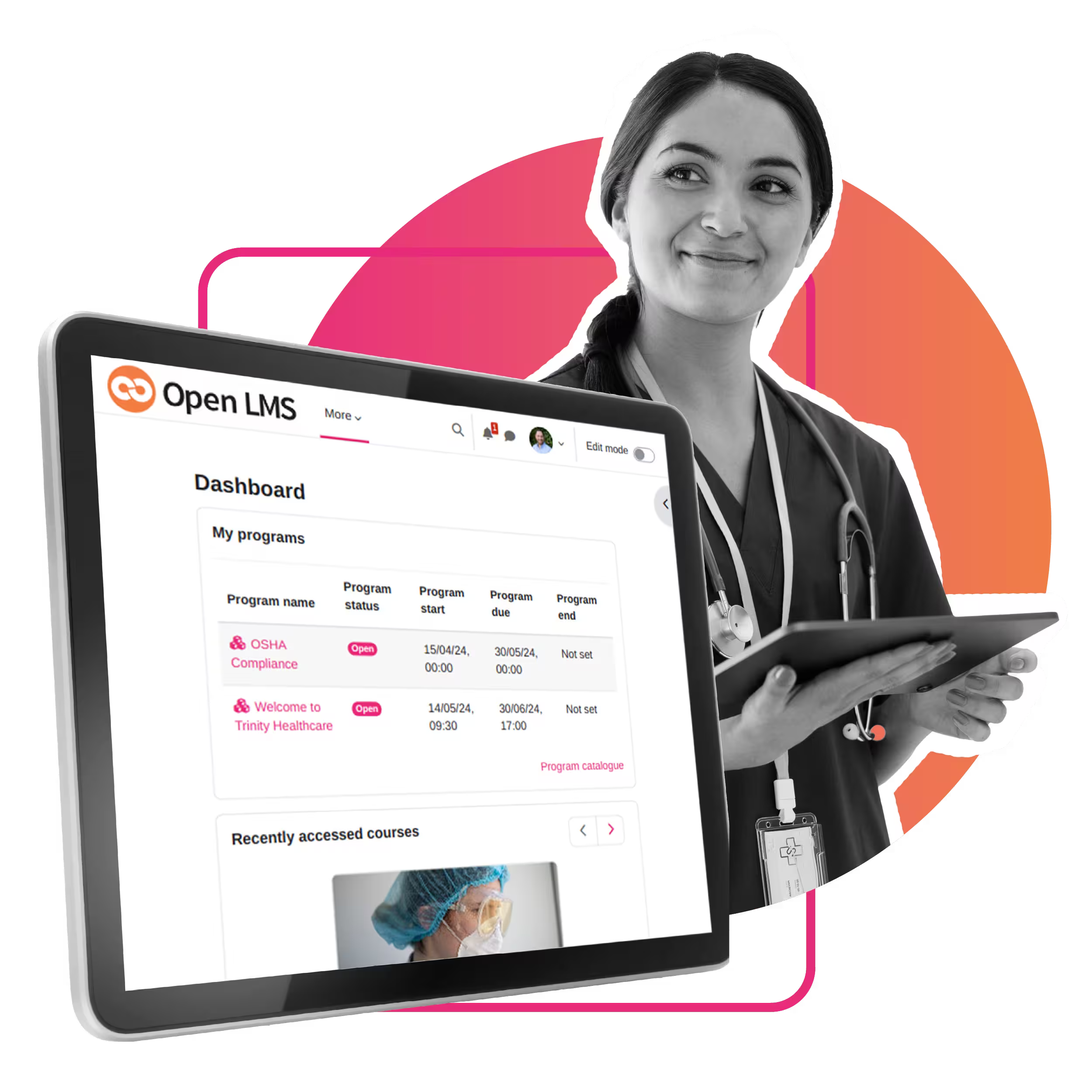 healthcare lms dashboard