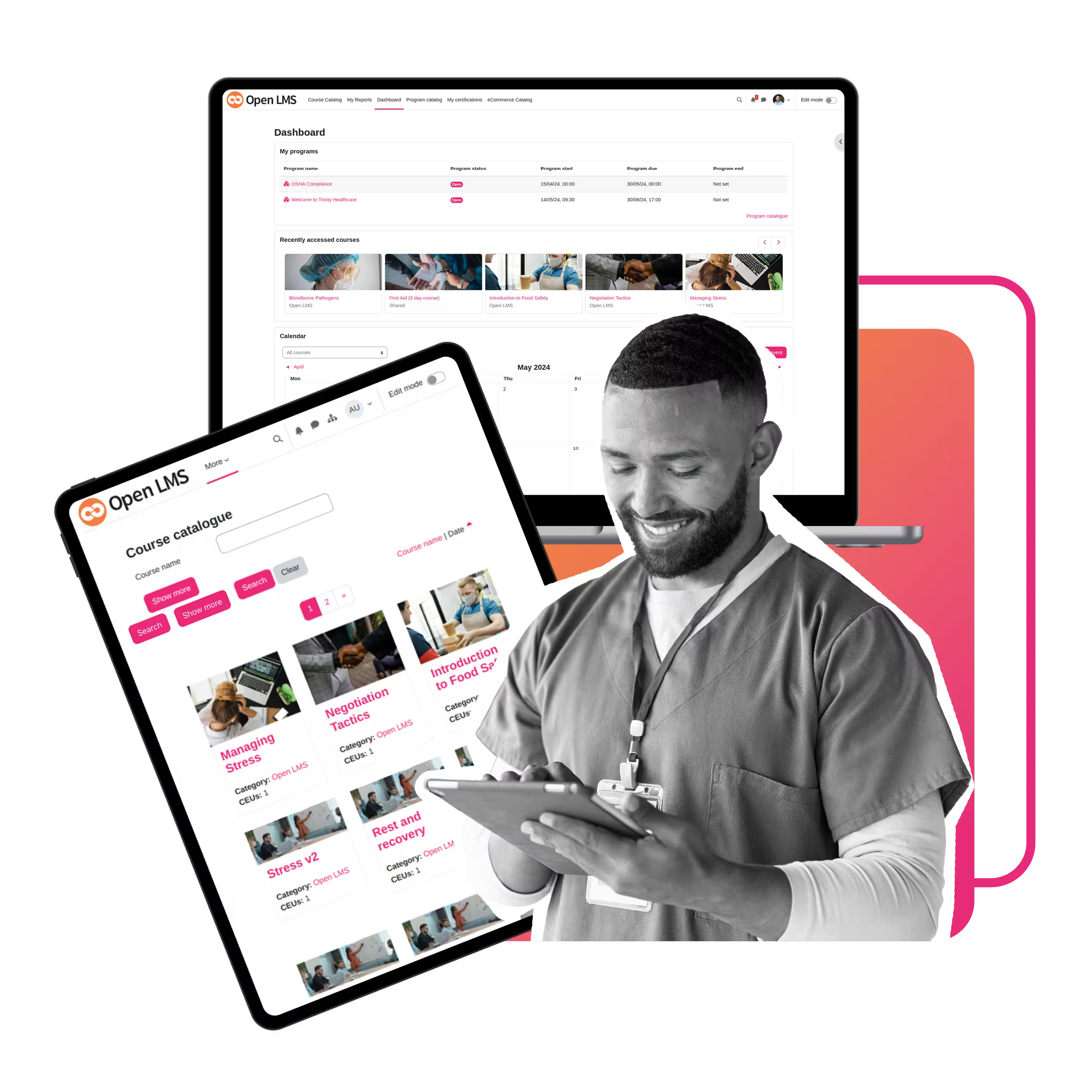 healthcare LMS user interface example