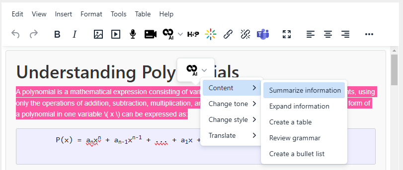 Open LMS Introduces AI-Assisted Editor for TinyMCE, Empowering Educators With Enhanced Content Creation