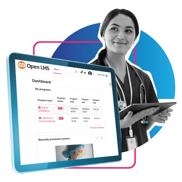 healthcare lms dashboard