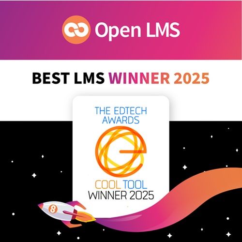 Th EdTech Digest Cool Tools award badge with the words Best LMS 2025 across the top of the image
