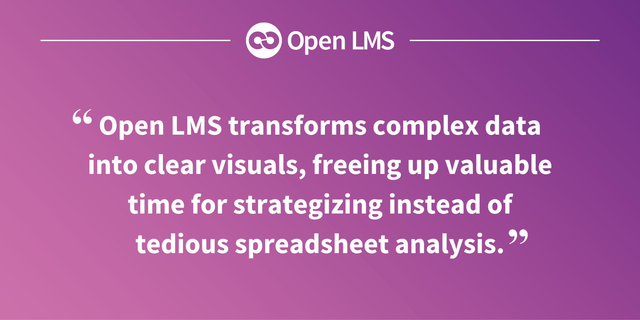 Open LMS transforms complex data into clear visuals, freeing up valuable time for strategizing instead of tedious spreadsheet analysis.