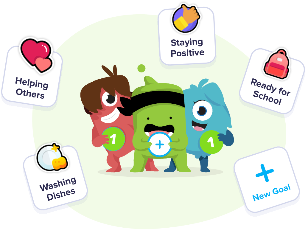 Some avatars and feedback points from the ClassDojo platform