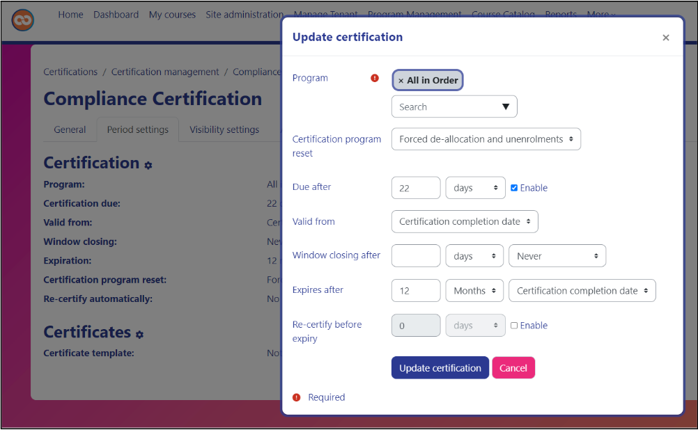 Q2- Streamline Your Compliance Training With the Open LMS Certification Feature
