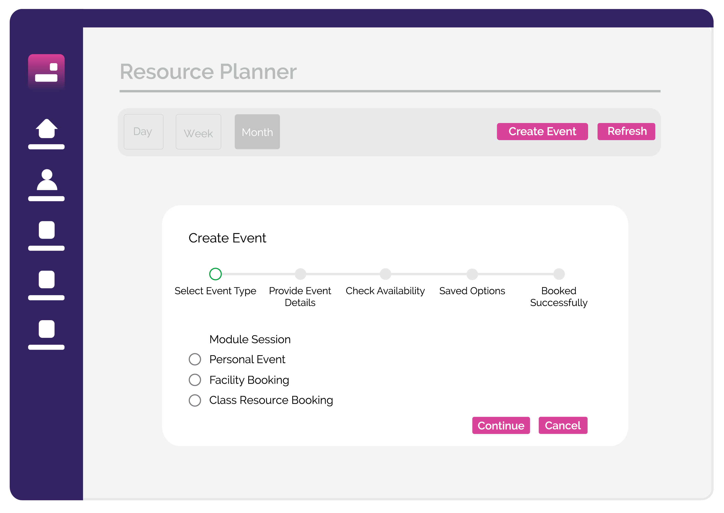 resource planner UI