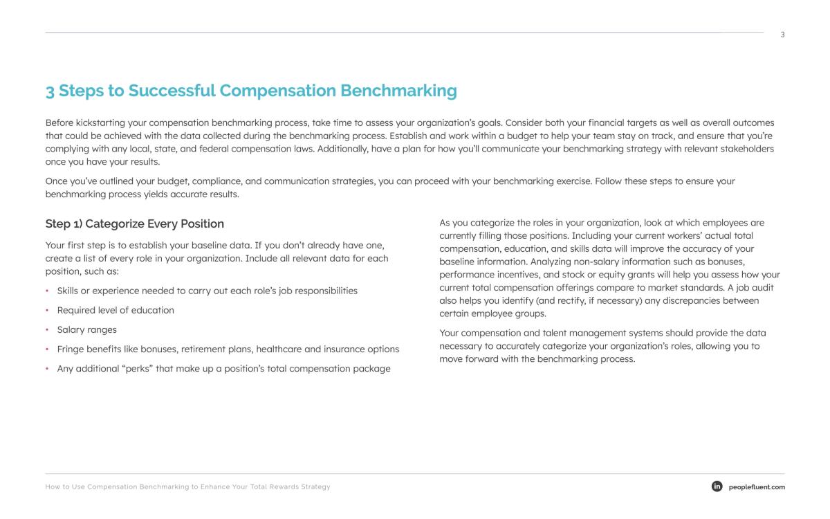 Comp Benchmarking How to Use Compensation Benchmarking to Enhance Your Total Rewards ...