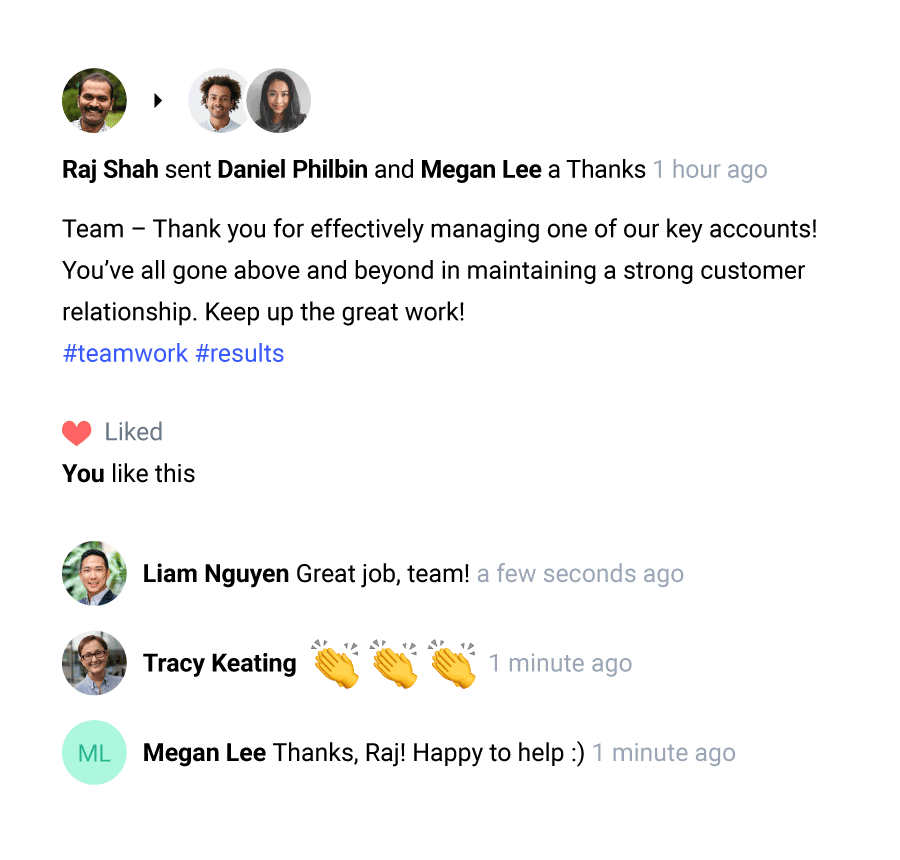 Reflektive engagement and employee recognition solution