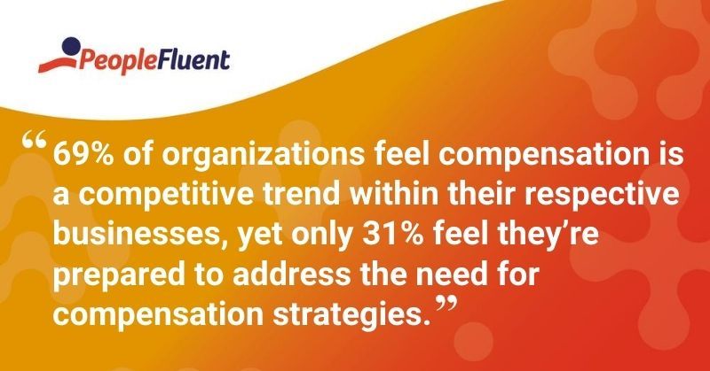 This is a quote: "69% of organizations feel compensation is a competitive trend within their respective businesses, yet only 31% feel they're prepared to address the need for compensation strategies."