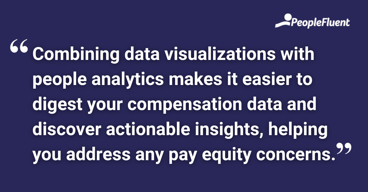 Combining data visualizations with people analytics makes it easier to digest your compensation data and discover actionable insights, helping you address any pay equity concerns.