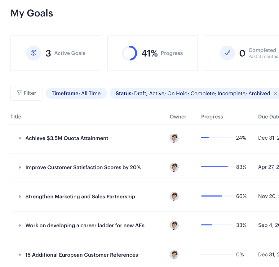 Reflektive Performance My Goals