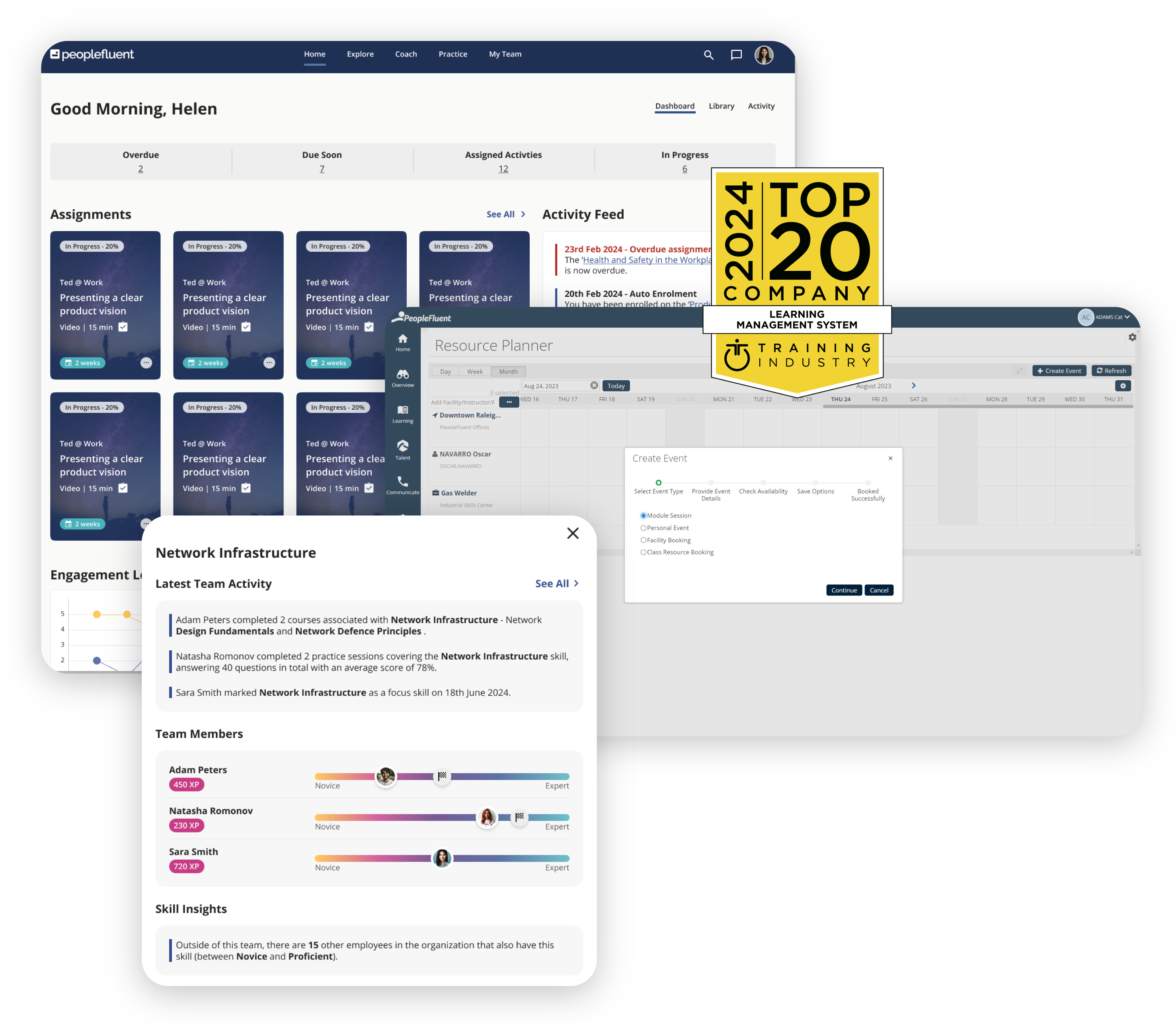 PeopleFluent Learning LMS UI graphic