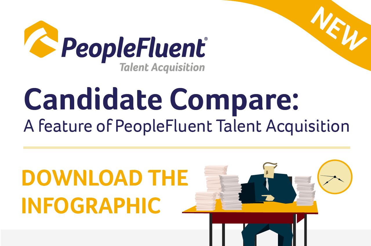 A screenshot of the PeopleFluent infographic: How automating candidate comparison can accelerate time-to-fill and increase hire quality