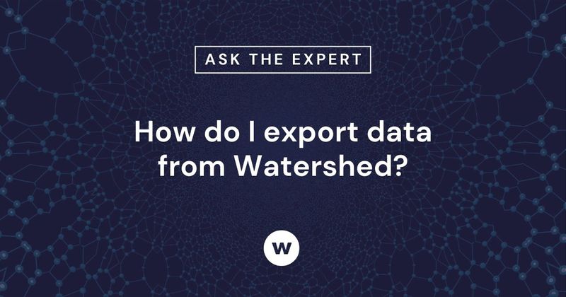 How do I export learning data from Watershed?