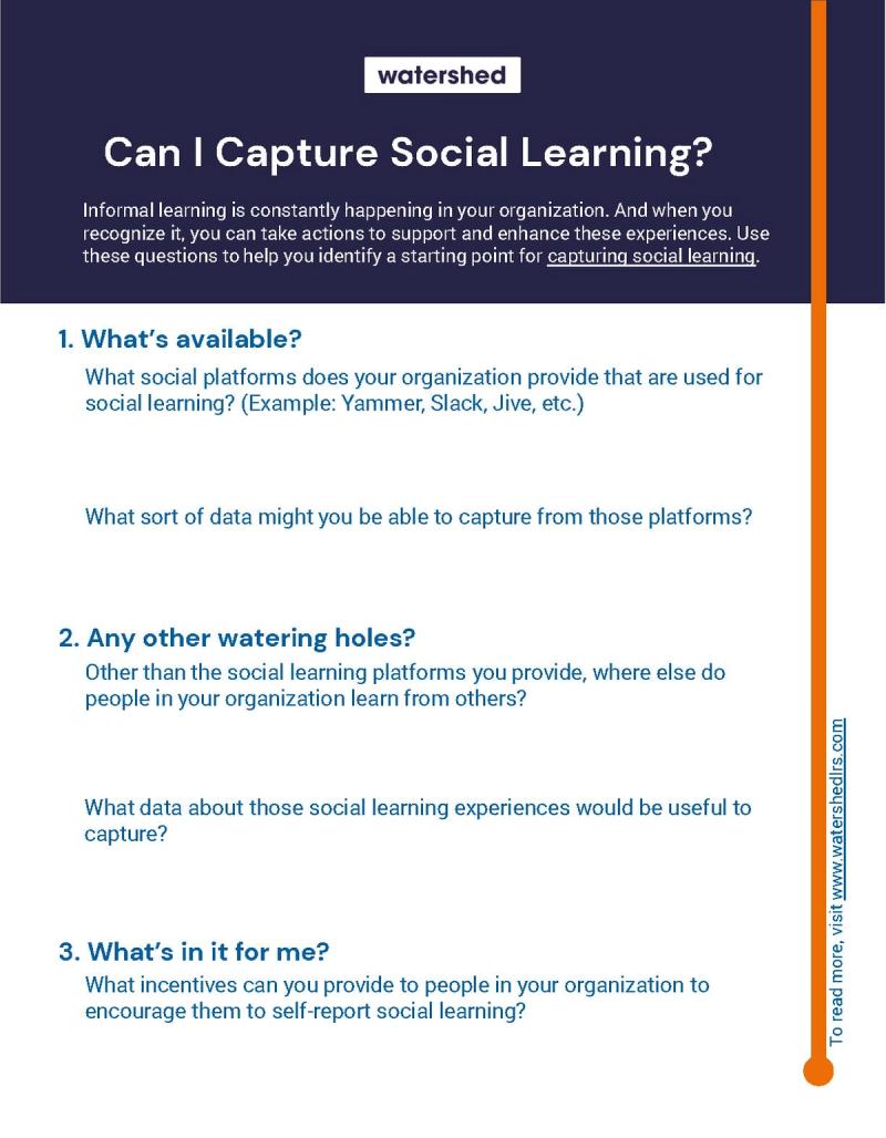Capture Social Learning at Work