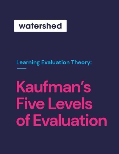 Kaufman Learning Evaluation Model | eBook | Watershed