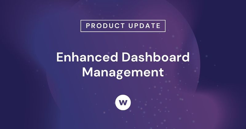 Categorize Watershed dashboards and assign permissions in the Dashboard Menu with our Enhanced Dashboard Management feature.