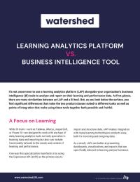 Learning Analytics Platform vs. BI Tool | eGuide | Watershed