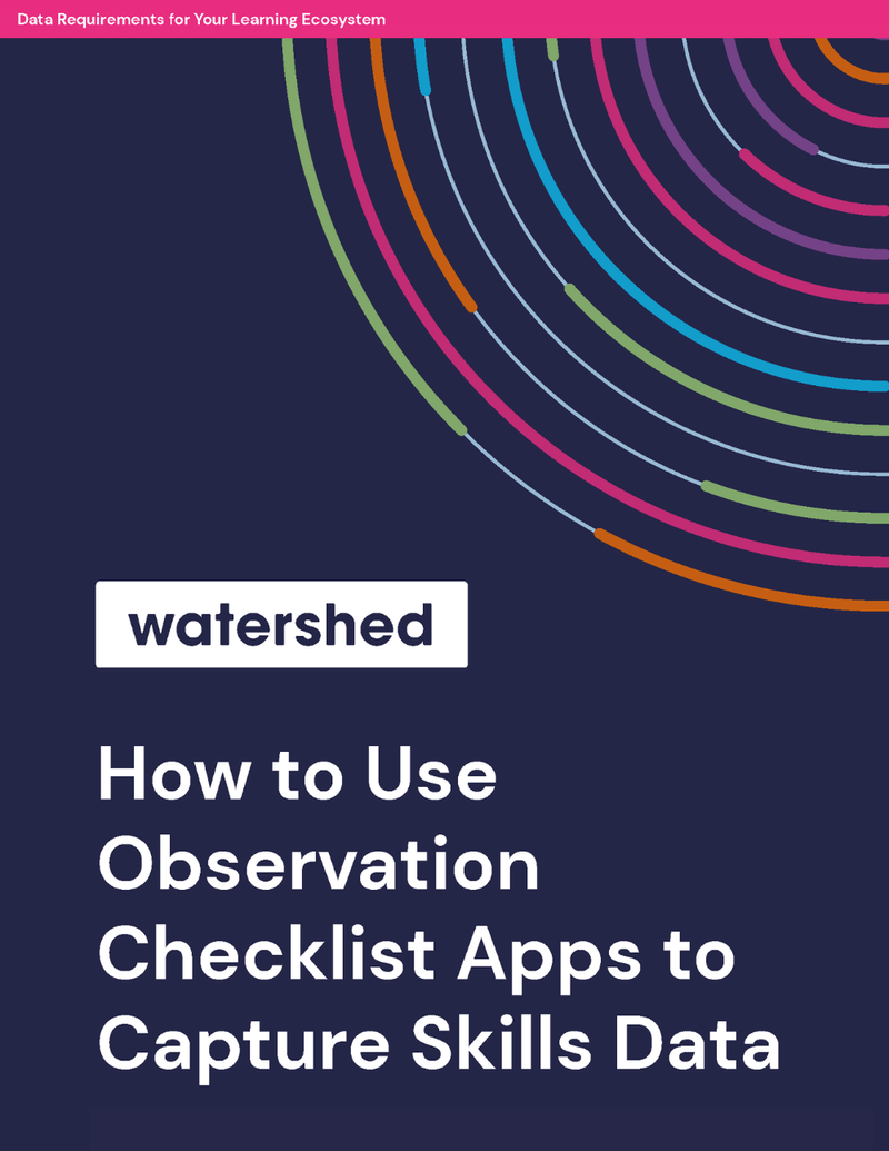 L&D Data Requirements for Observation Checklist Apps