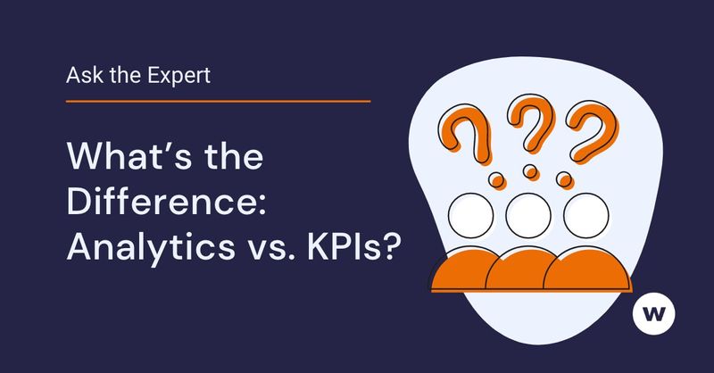 What is the difference between analytics and KPIs?