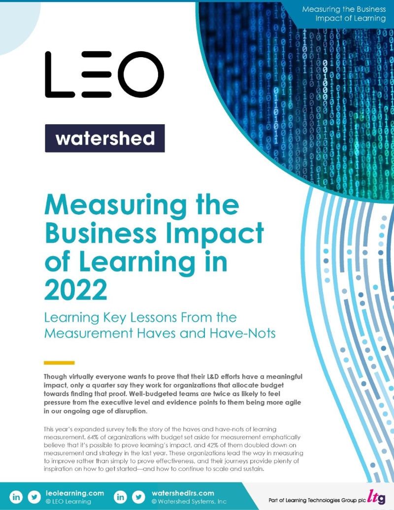 Measuring the Business Impact of Learning in 2022 Report