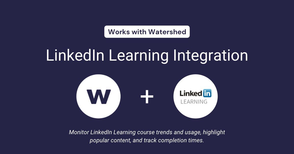 Integrate Your LinkedIn Learning Data with Watershed