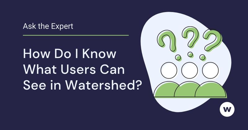 What data can users see in Watershed?