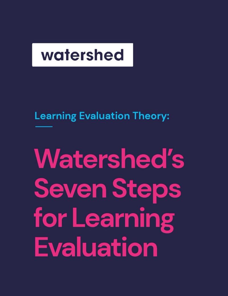 Watershed's Seven Steps for Learning Evaluation