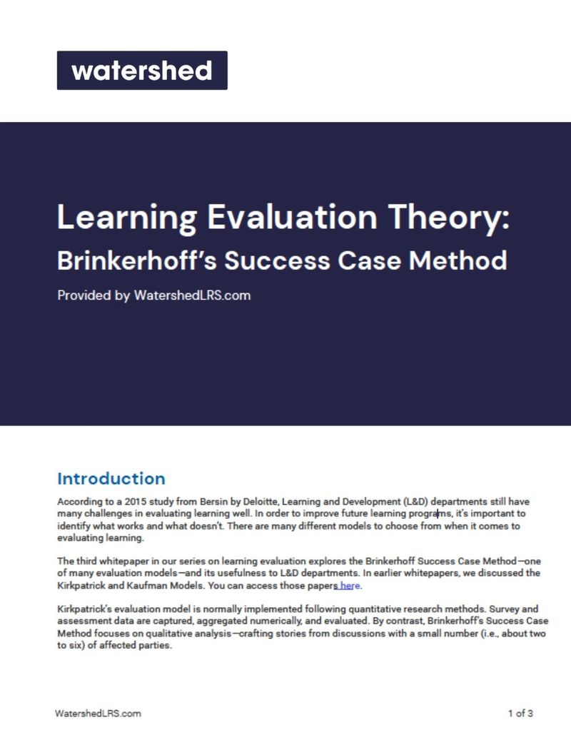 Brinkerhoff's success case method pdf picture