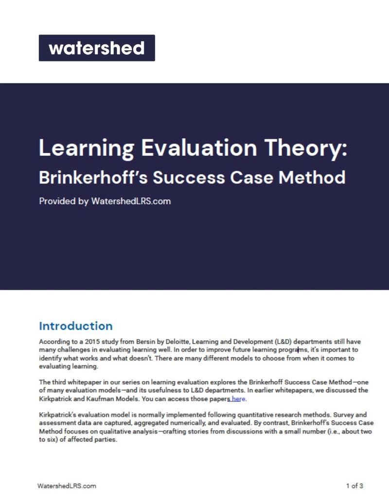 Brikerhoff Success Case Method | eBook | Watershed