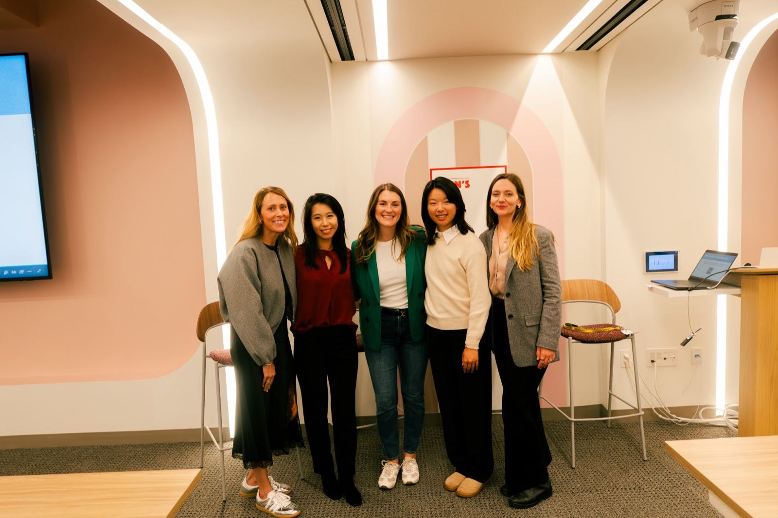 Five hosts and speakers at the AI Skills Share