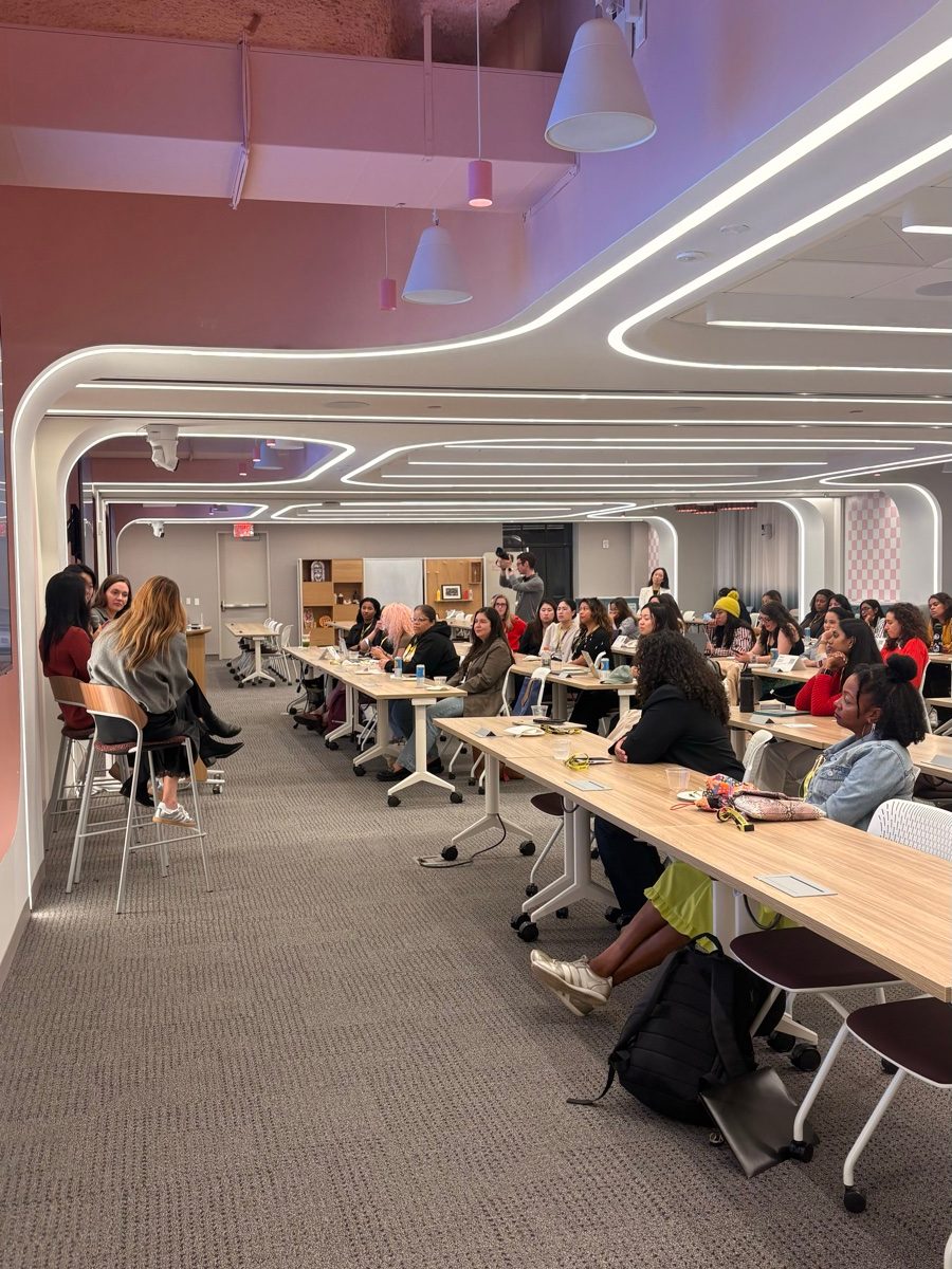 A full room at the AI Skills Share at Pinterest NY