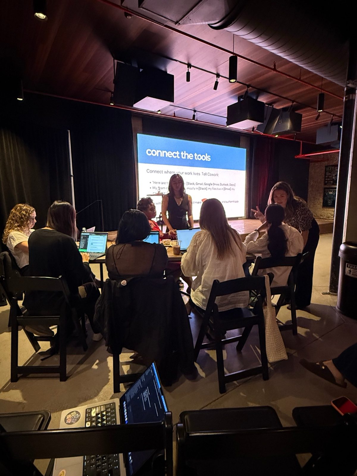 Small-group help at an Audacious AF workshop