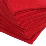 多色カラーフェイスタオル - 赤