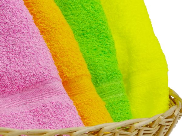 多色カラーフェイスタオル