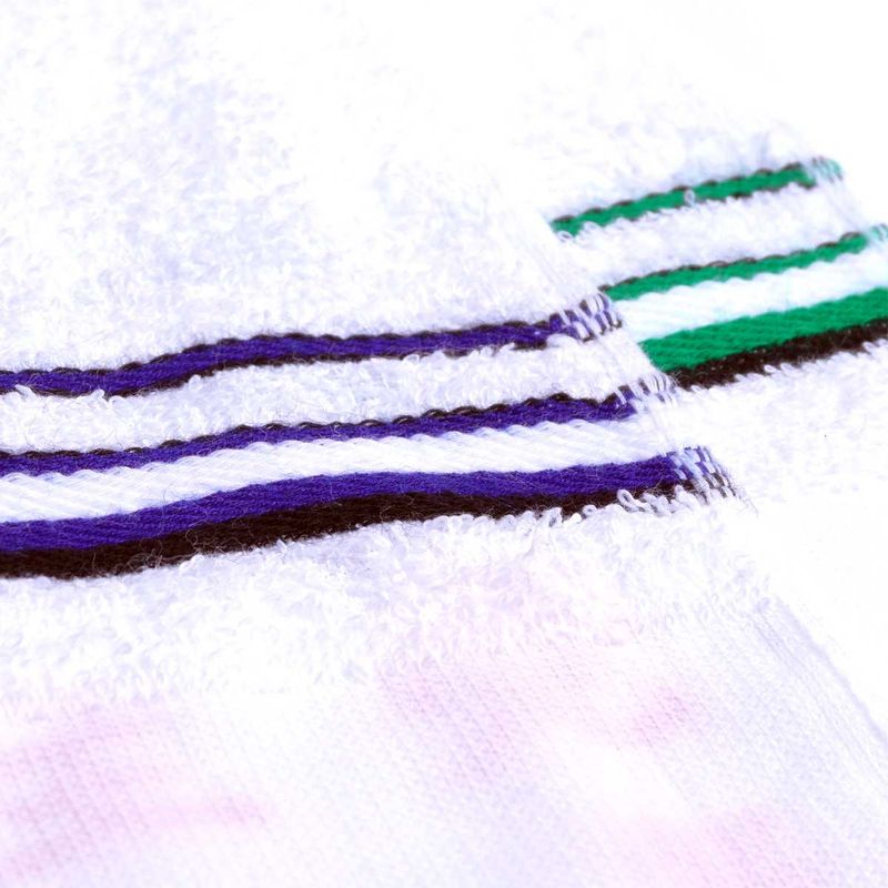 ボーダータオルのボーダー紺色と緑色