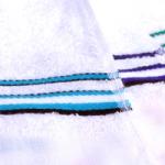 ボーダータオルのボーダー水色と紺色