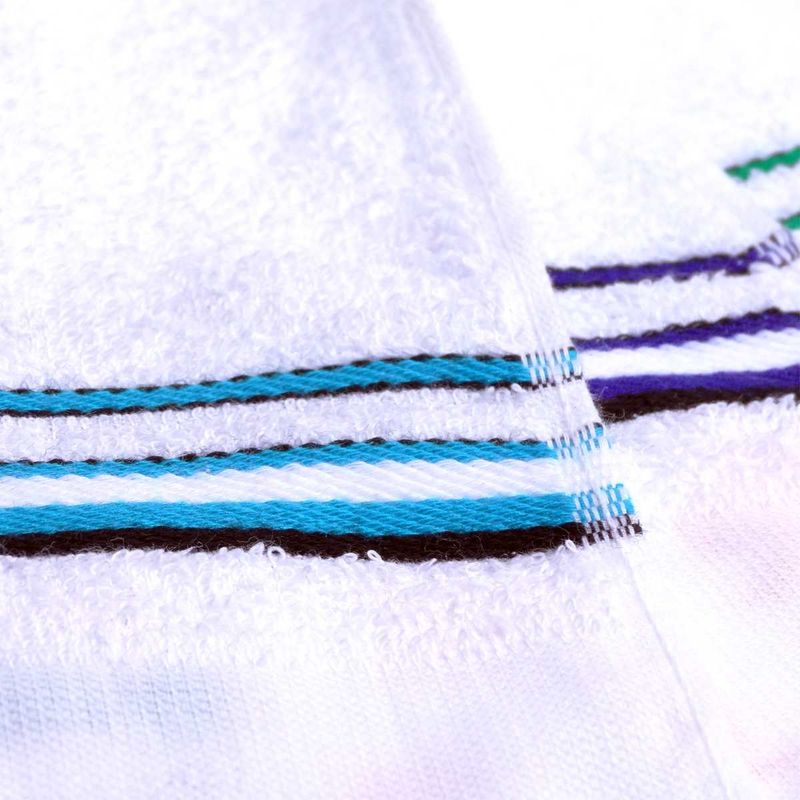 ボーダータオルのボーダー水色と紺色