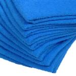 多色カラーフェイスタオル - 濃ブルー