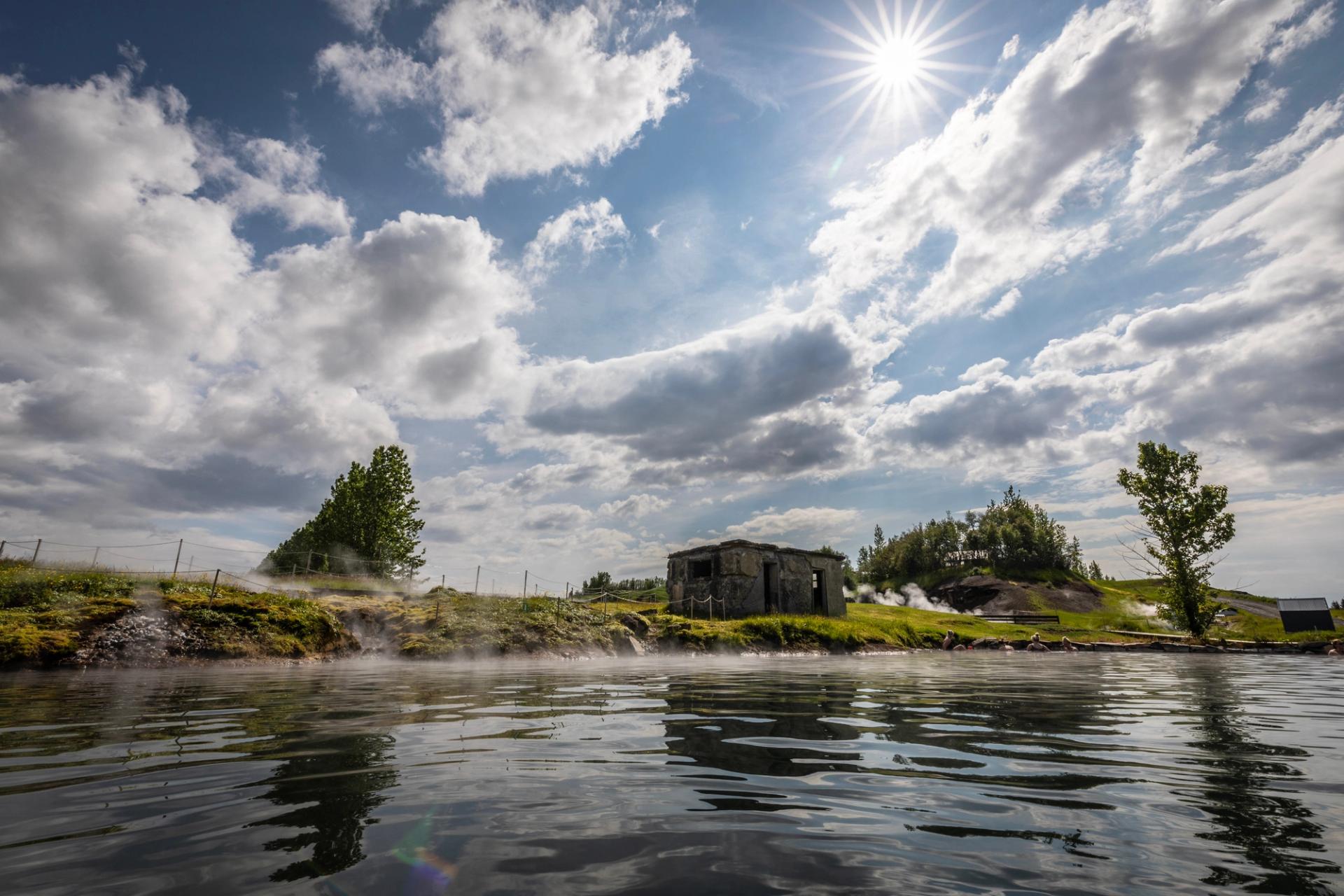 The hot spring, an incredible secret lagoon to relax and unwind in Iceland