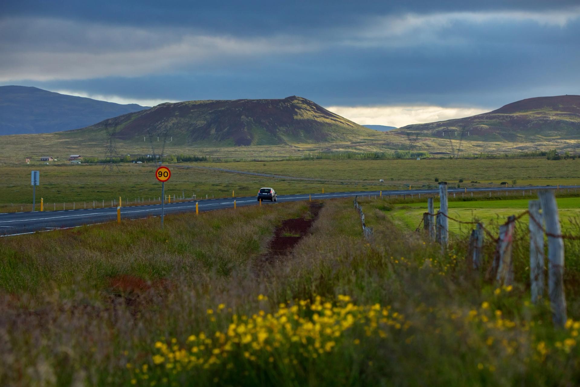 Speed limit in Iceland 