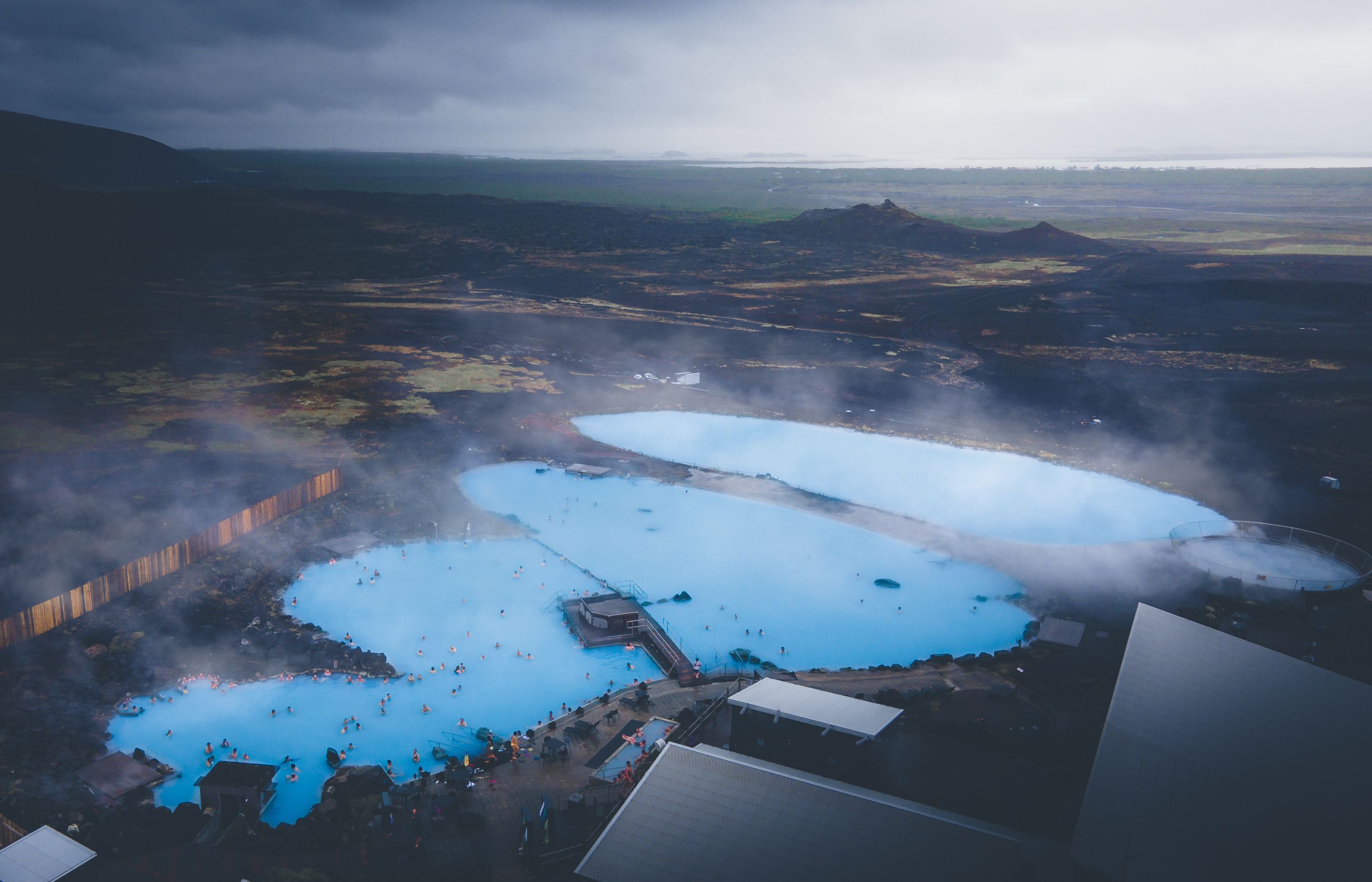 Aerial view of Myvatn Nature Baths