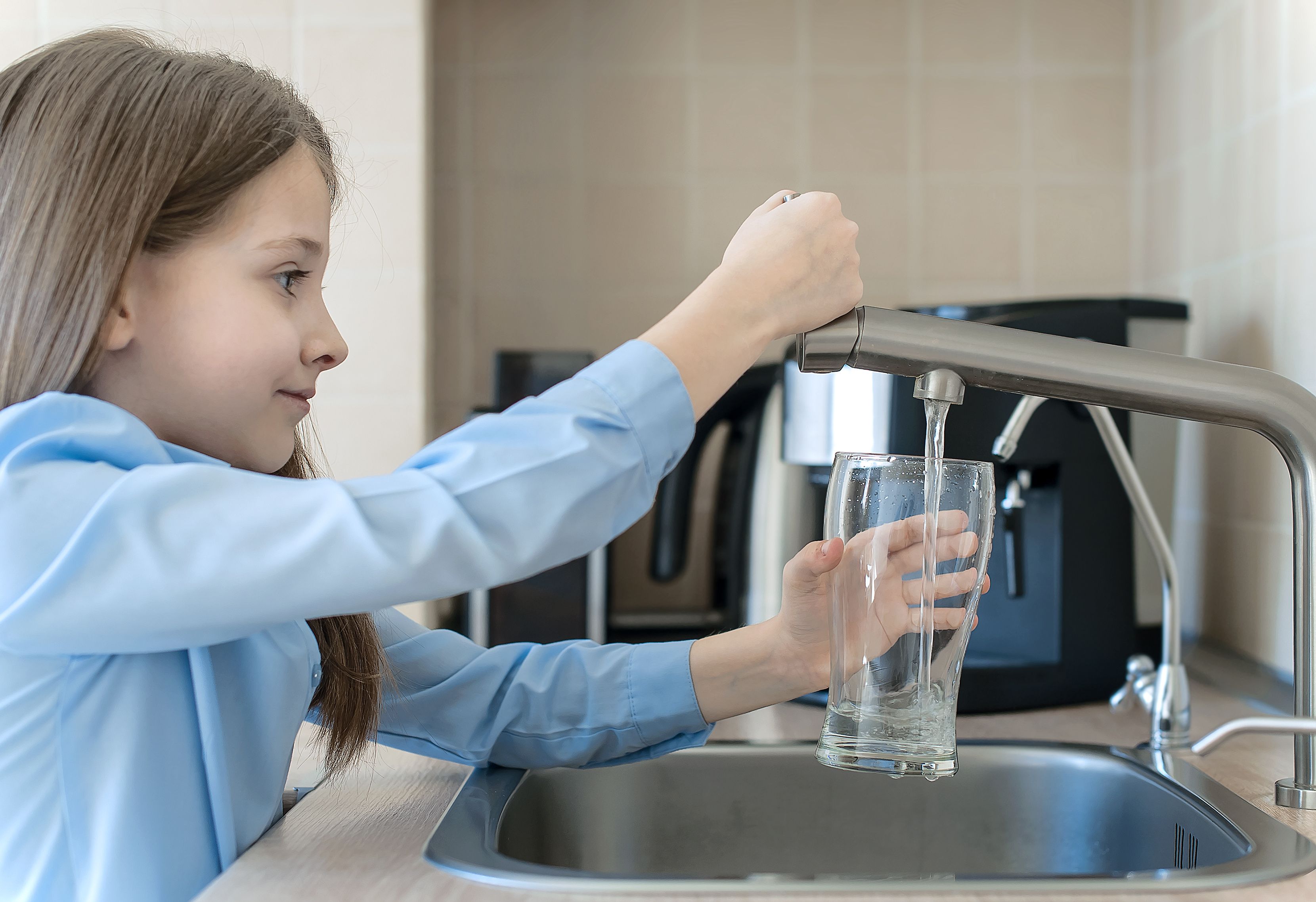 Blue on sale tap water