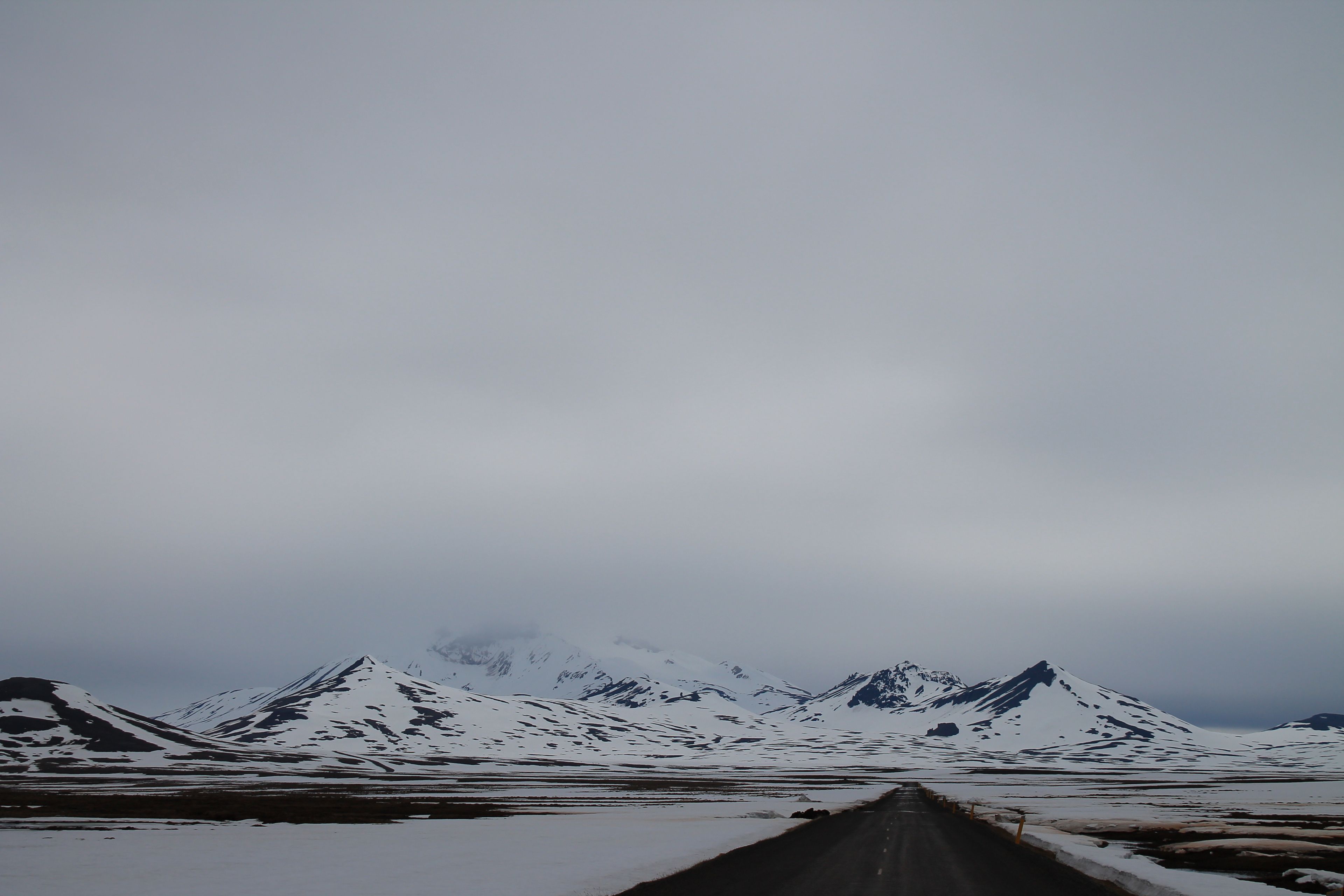 Austurleið covered in snow