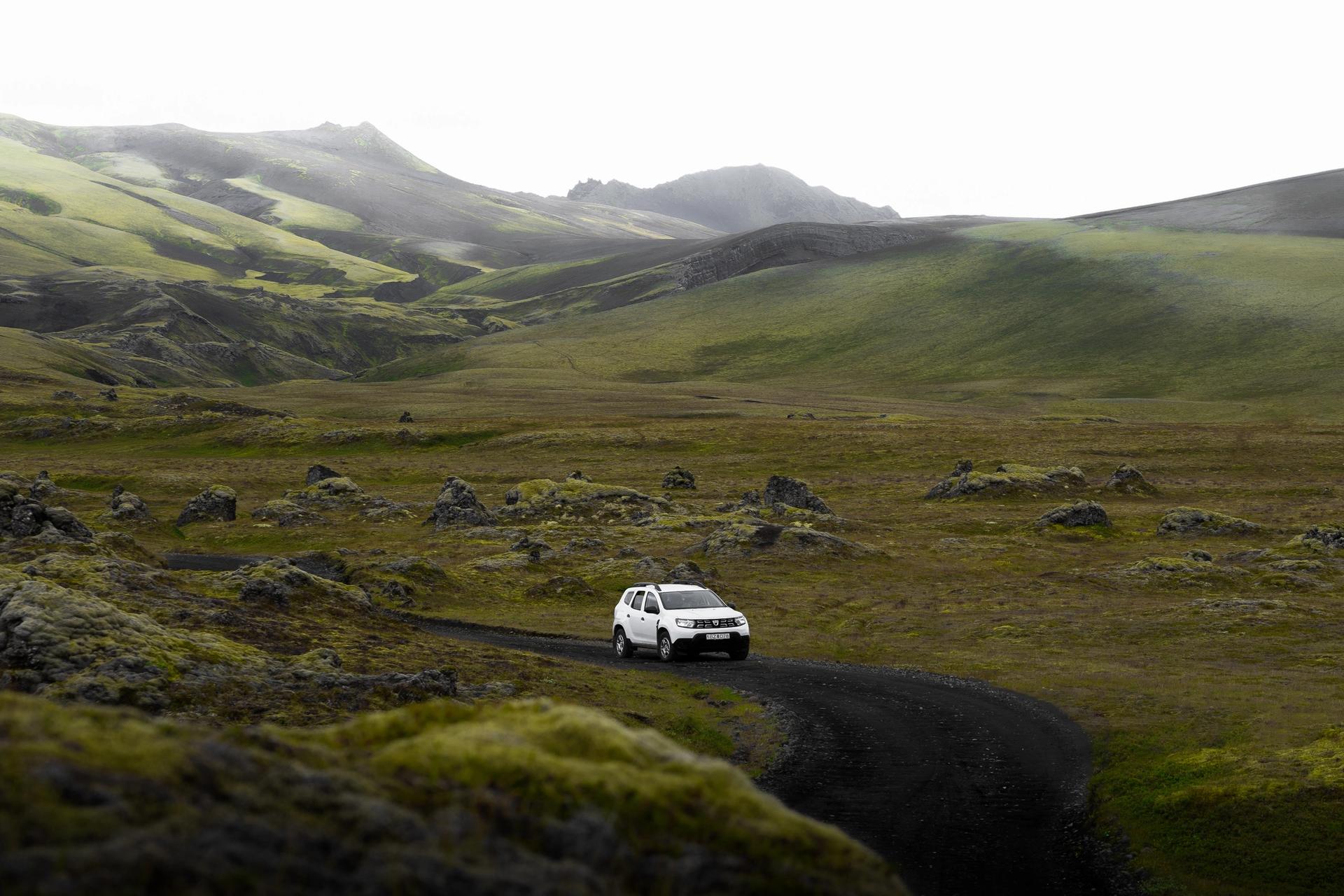 Dacia Duster on a gravel road in Iceland 