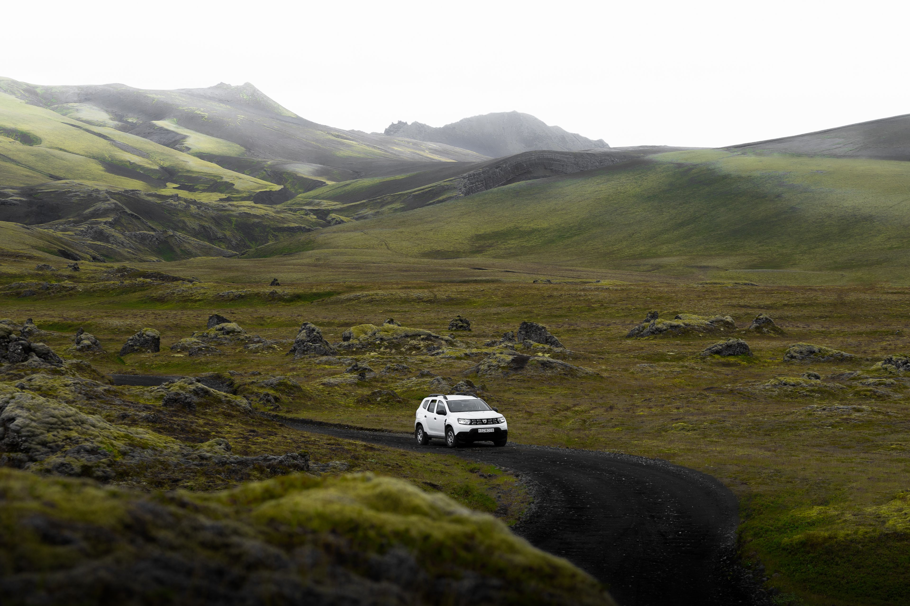 Dacia Duster on a gravel road in Iceland 